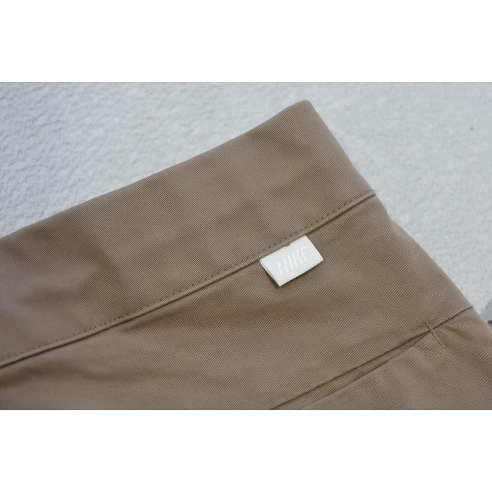 Nike Capri Khaki Stretch Pants Beige Casual Mom Womens Sz‎ 32